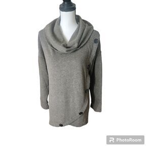 French Laundry Cowl Neck Sweater with Button Detail. Size L